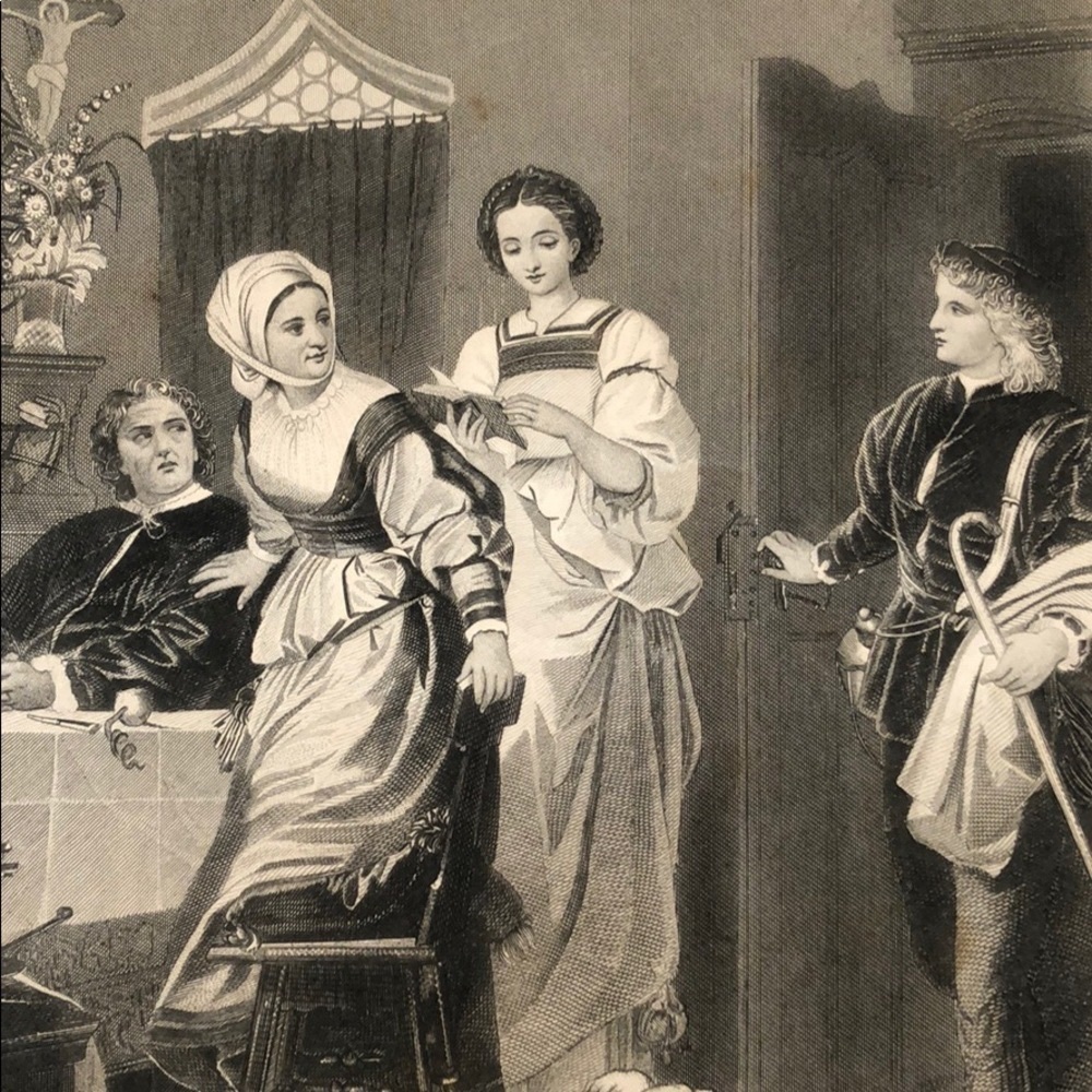 The Return 8" x 5.5" Antique Engraving/Print